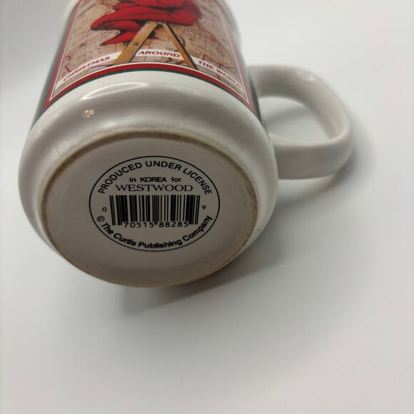 Lot of 3 Norman Rockwell Saturday Evening Post Christmas Mugs Cups Westwood - Picture 4 of 15